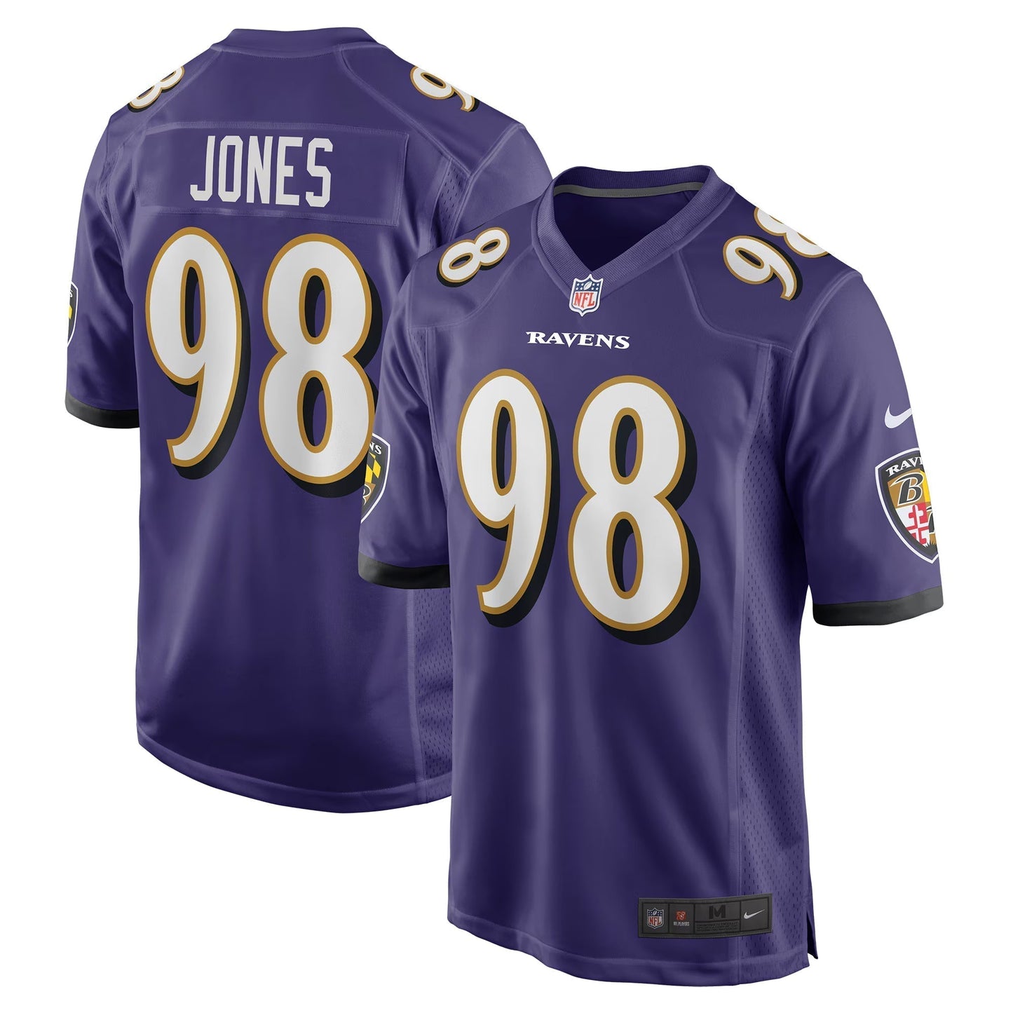 Baltimore Ravens Travis Jones Purple Player Game Jersey