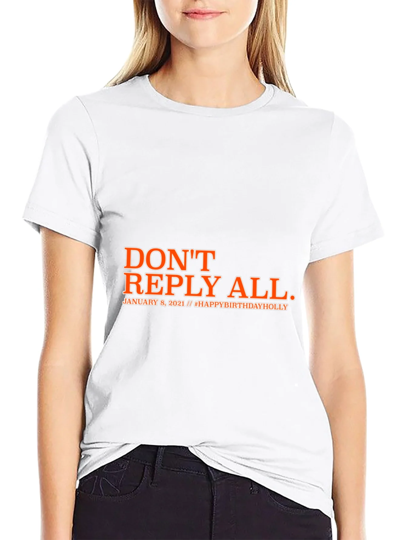 Dont Reply All Black Graphic T-Shirt