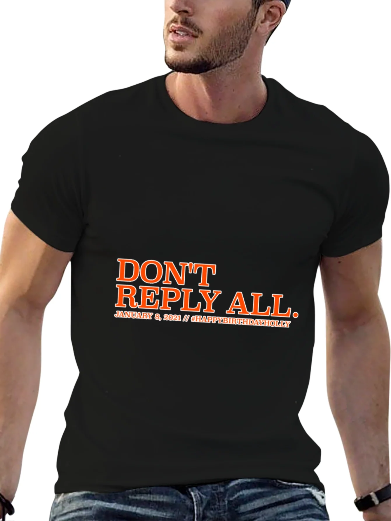 Dont Reply All Black Graphic T-Shirt