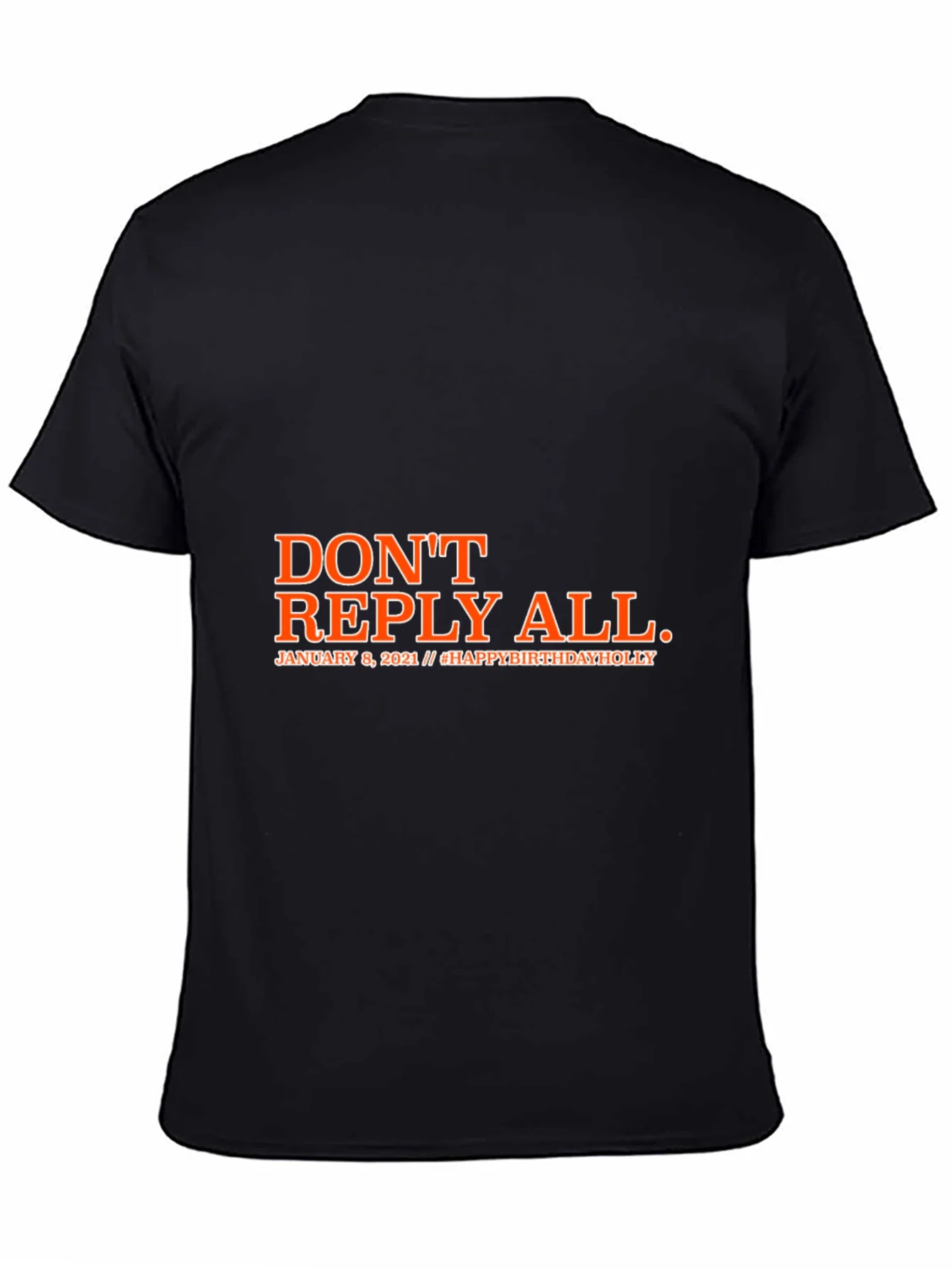 Dont Reply All Black Graphic T-Shirt