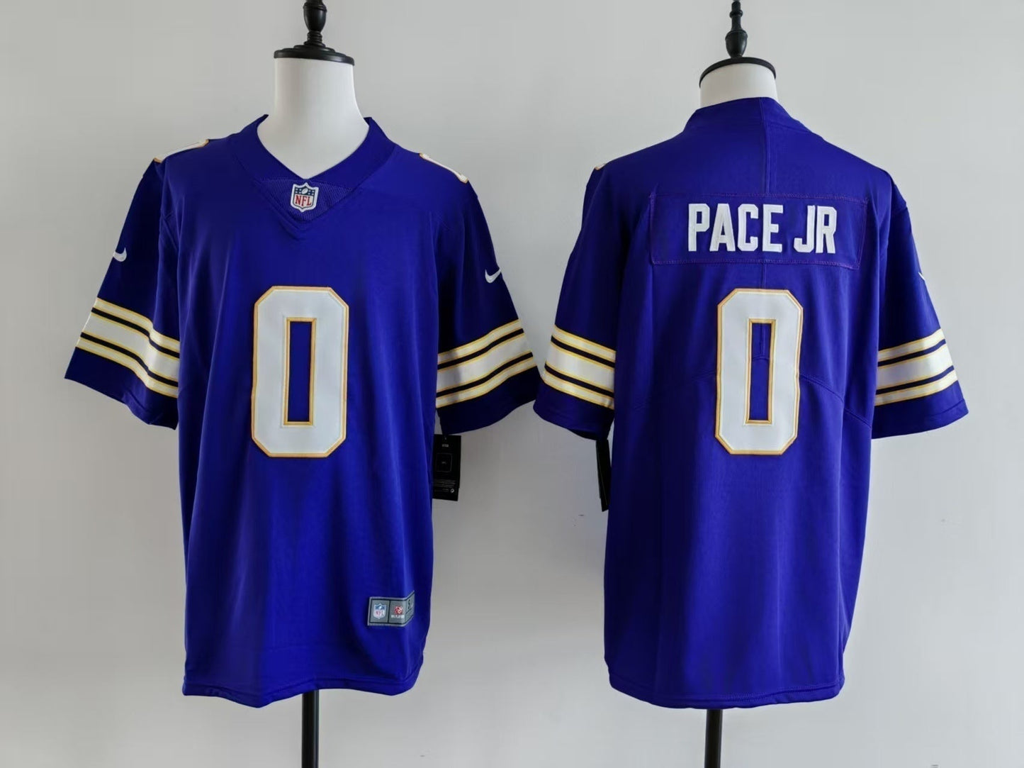 Men's Minnesota Vikings Ivan Pace Jr  Jersey -  Retro Purple