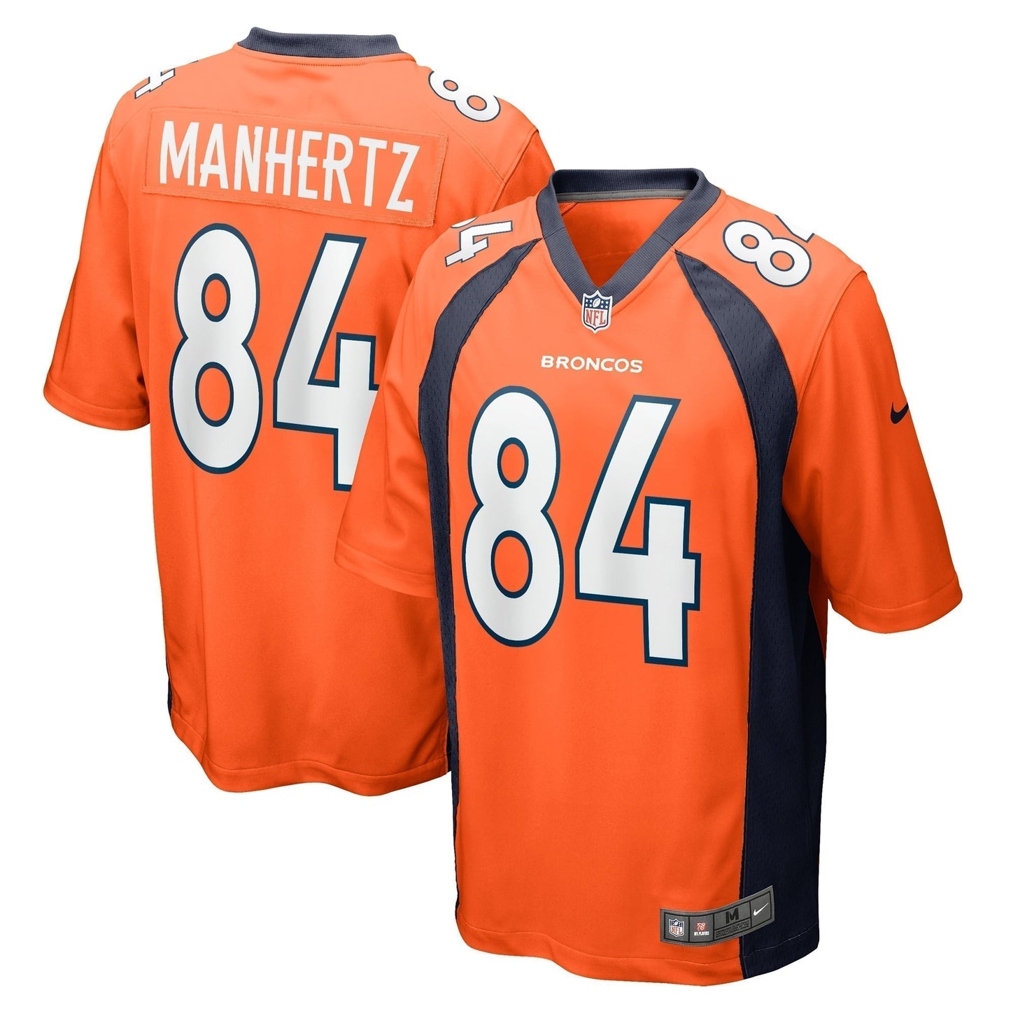 Chris Manhertz Denver Broncos  Game   Jersey - Orange