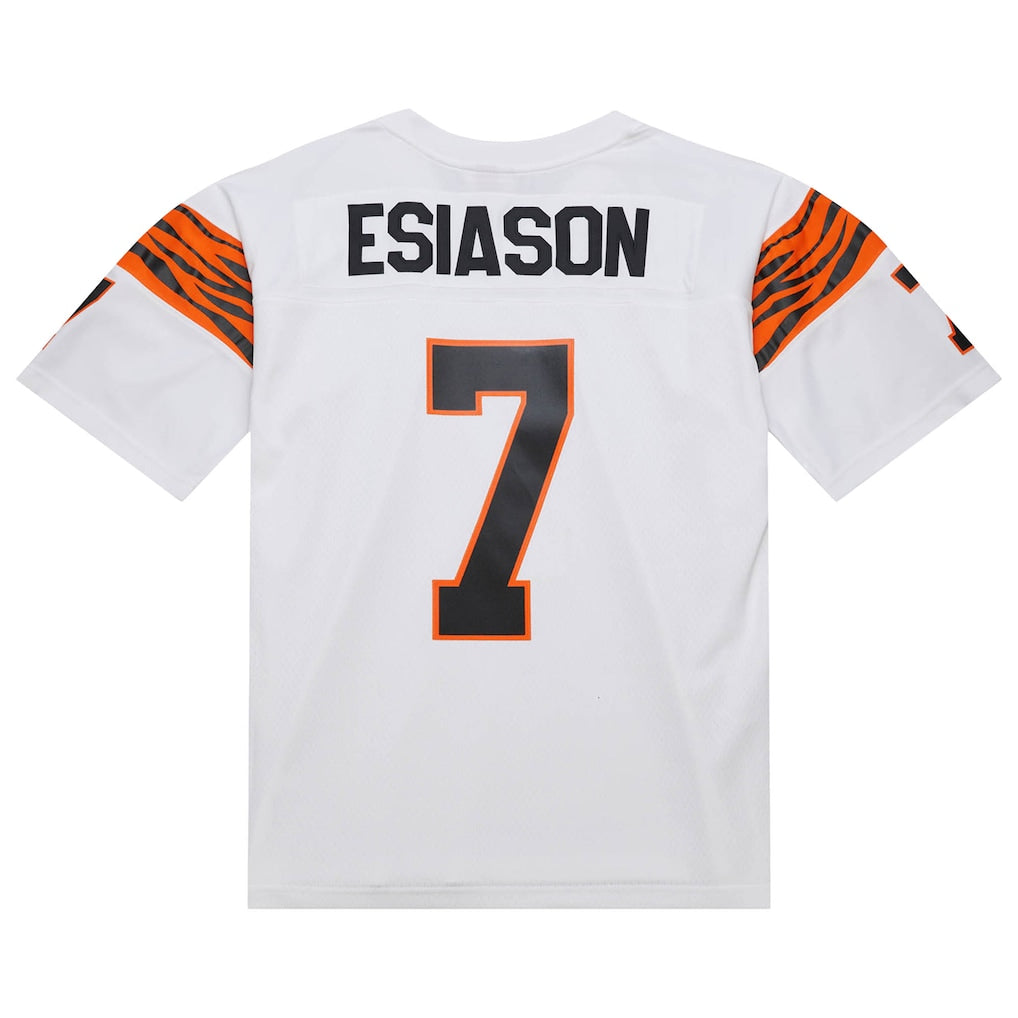 C.Bengals #7 Boomer Esiason  White 1984 Legacy Replica Jersey