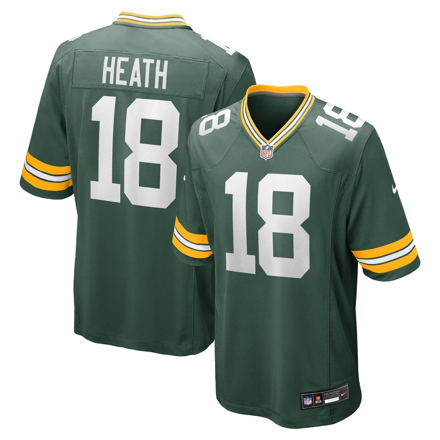 Malik Heath Green Bay Packers   Game Jersey -  Green