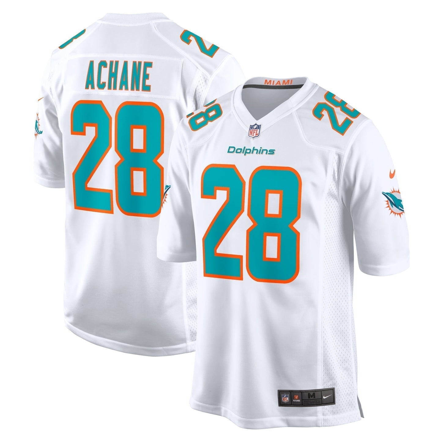 Devon Achane Miami Dolphins    Game Jersey - White