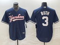 Men's New York Yankees Babe Ruth #3 Navy Limited Player Jersey1