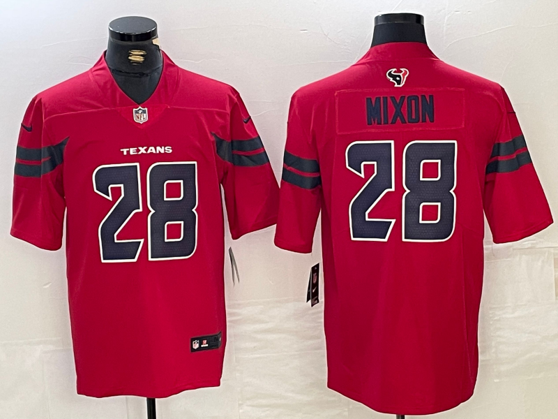 Men's Houston Texans Joe Mixon Red Alternate Game Jersey
