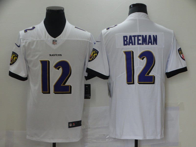 Men's Baltimore Ravens Rashod Bateman White Game Jersey