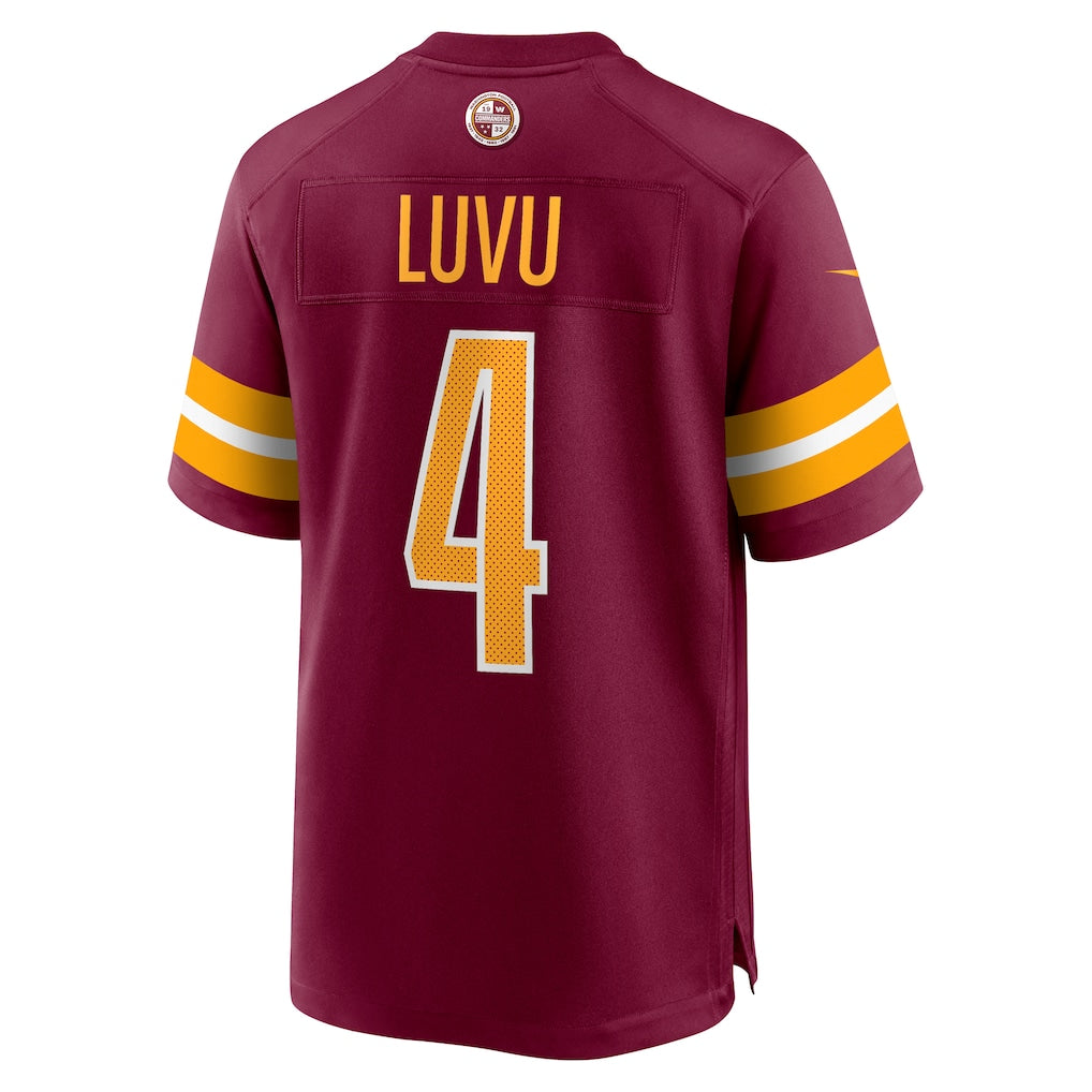 W.Commanders #4 Frankie Luvu Burgundy Game Jersey