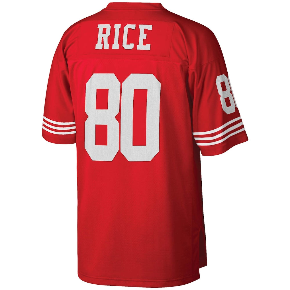 SF.49ers #80 Jerry Rice  Scarlet Big & Tall 1990 Retired Player Replica Jersey