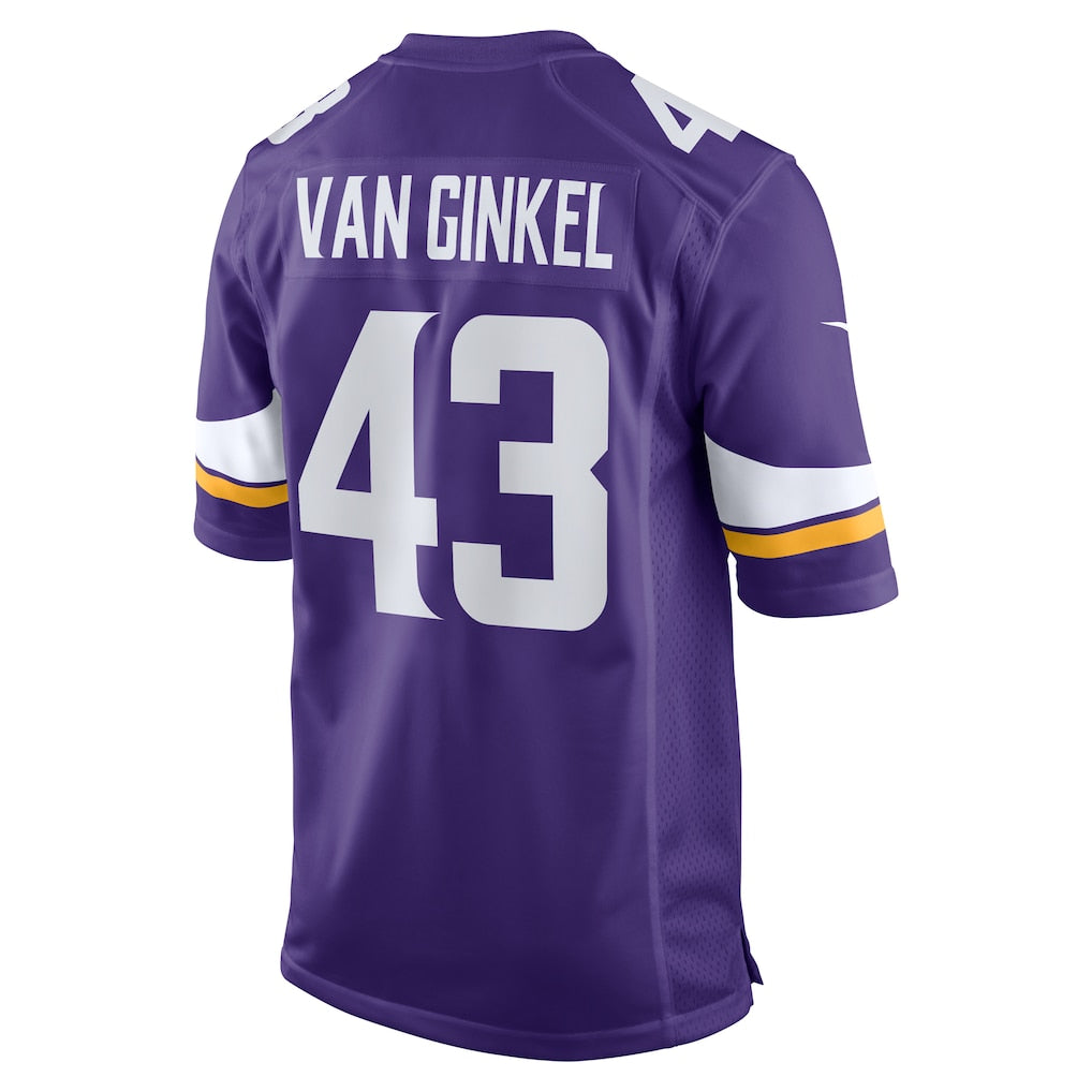 M.Vikings #43 Andrew Van Ginkel Purple Team Game Jersey