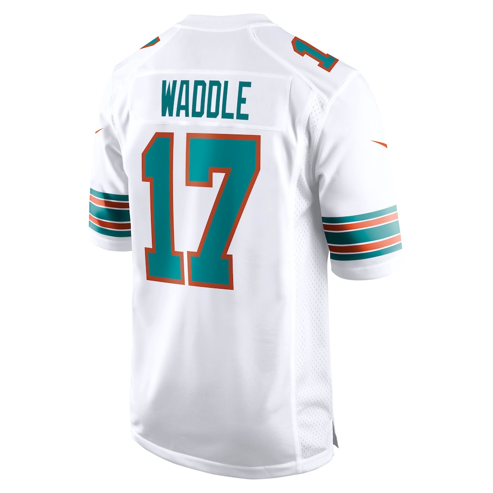 M.Dolphins #17 Jaylen Waddle White Game Jersey
