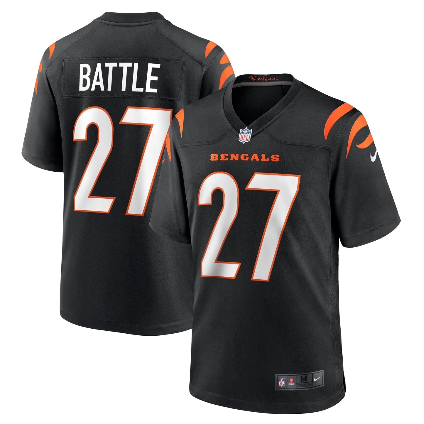 Jordan Battle Cincinnati Bengals  Team Game Jersey -  Black