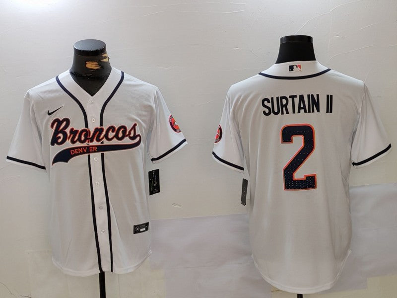 Men's Denver Broncos Patrick Surtain II White Game Jersey