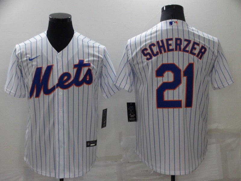 Men's New York Mets Max Scherzer White Replica Baseball Jersey