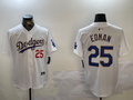 Men's Los Angeles Dodgers Tommy Edman #25 White Game Player Jersey1