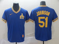 Men's Seattle Mariners Randy Johnson Blue Replica Baseball Jersey