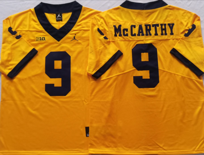 Men's Michigan Wolverines JJ McCarthy Yellow Alumni Player Game Jersey