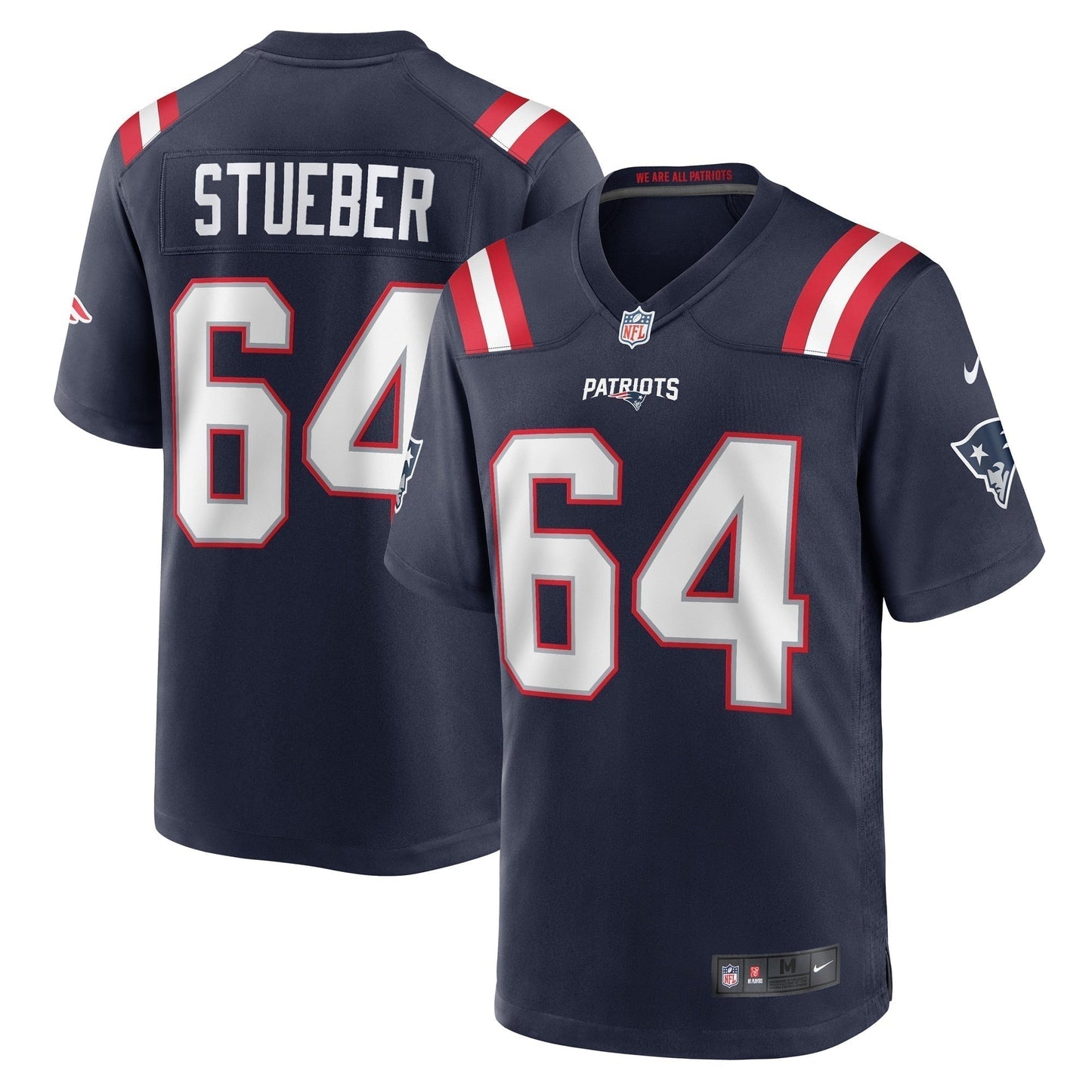 Andrew Stueber New England Patriots  Game   Jersey - Navy