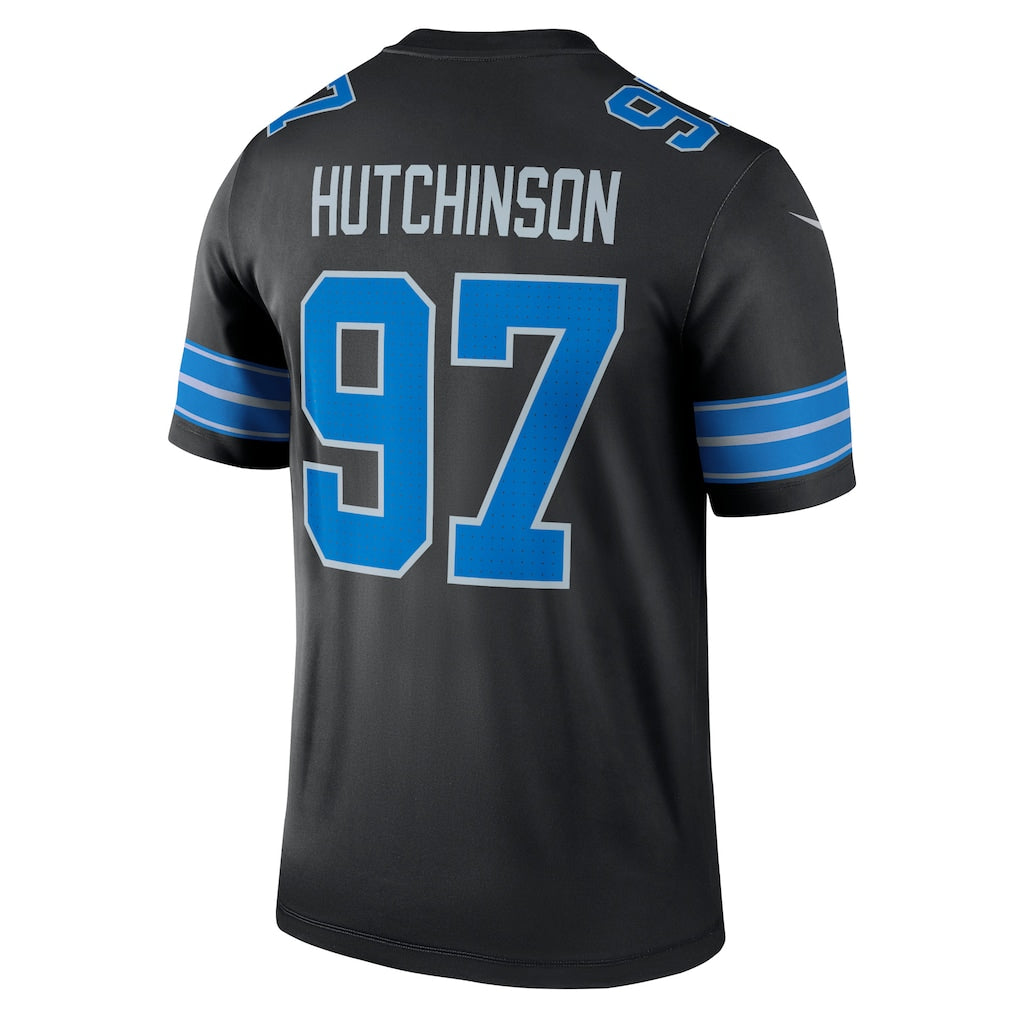 D.Lions #97 Aidan Hutchinson Black Legend Player Performance Top Jersey