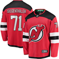 Men's New Jersey1 Devils Jonas Siegenthaler #71 Red Player Game Jersey1