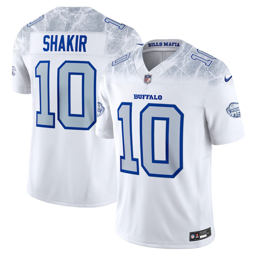 Men's Buffalo Bills Khalil Shakir  White 2025 Rivalries Collection F.U.S.E. VaporLimited Stitched Jersey