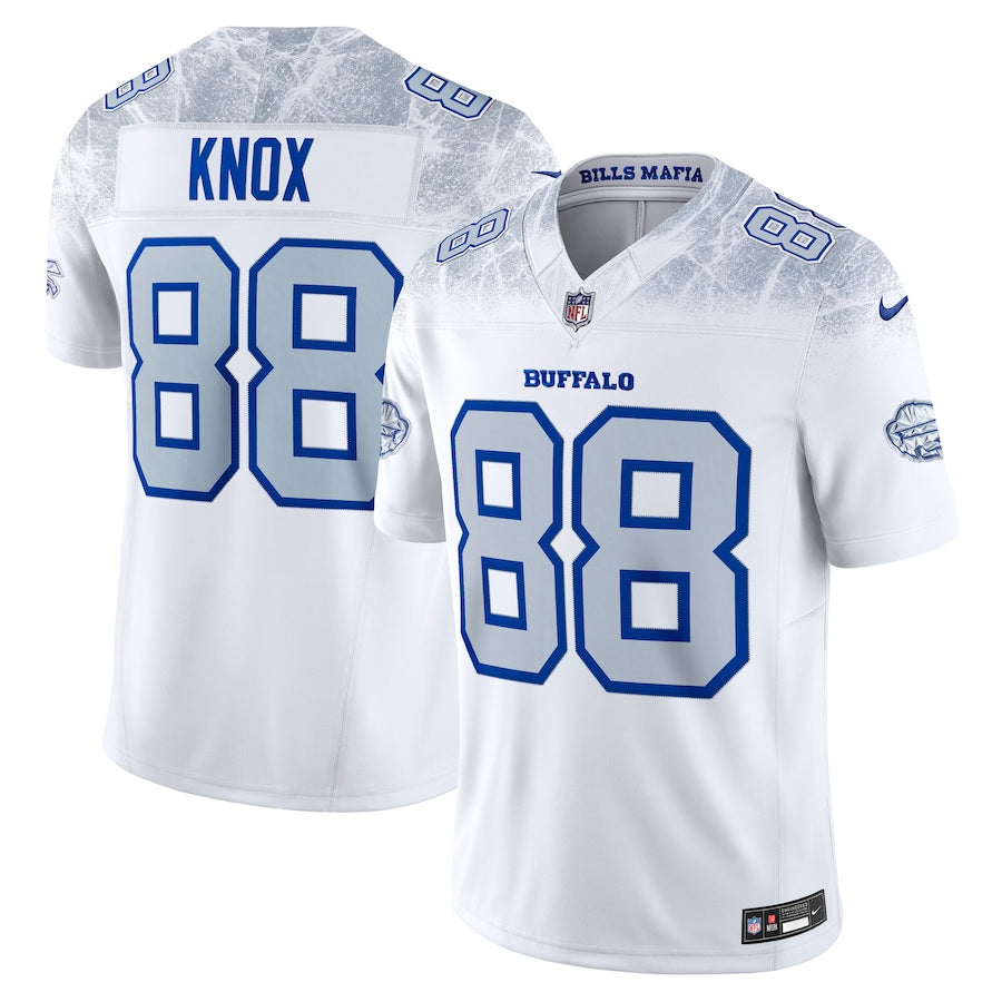 Men's Buffalo Bills Dawson Knox  White 2025 Rivalries Collection F.U.S.E. VaporLimited Stitched Jersey