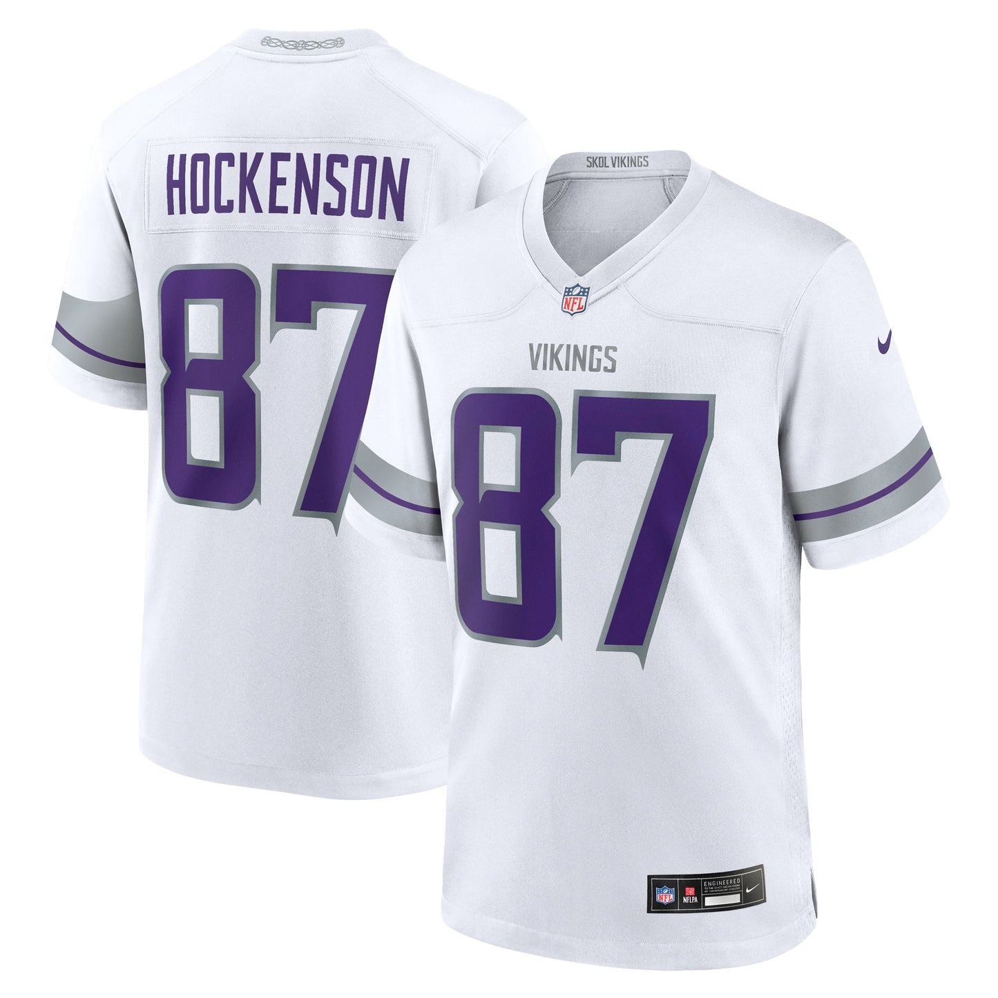 T.J. Hockenson Minnesota Vikings  Alternate Game   Jersey - White