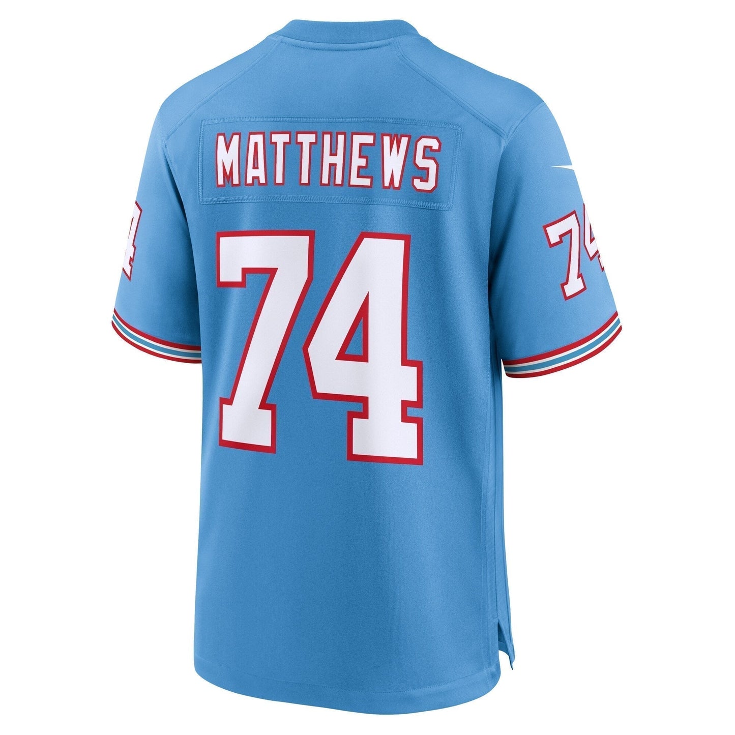 Bruce Matthews Tennessee Titans  Oilers Throwback Retired   Game Jersey - Light Blue
