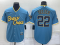 Men's Milwaukee Brewers Christian Yelich Blue Stitched Jersey