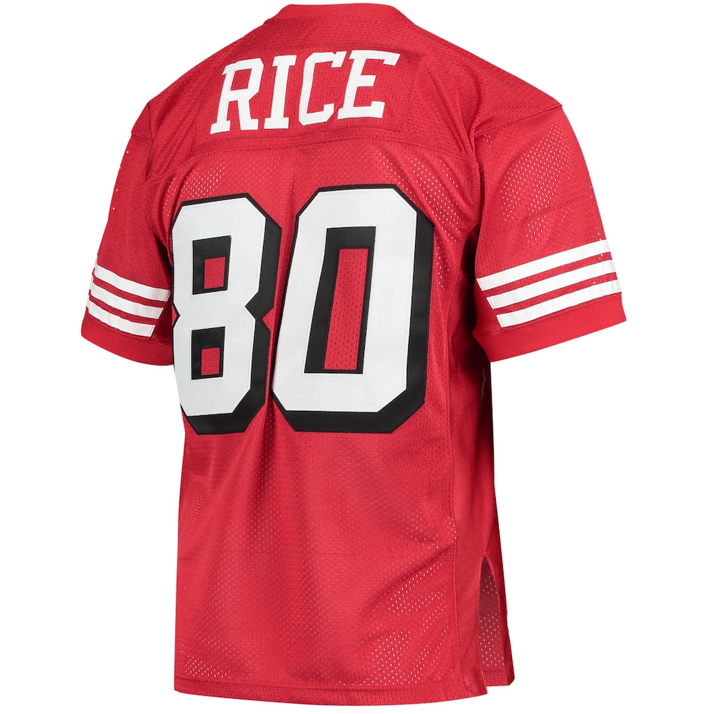 SF.49ers #80 Jerry Rice 1994  Scarlet Authentic Throwback Retired Player Jersey