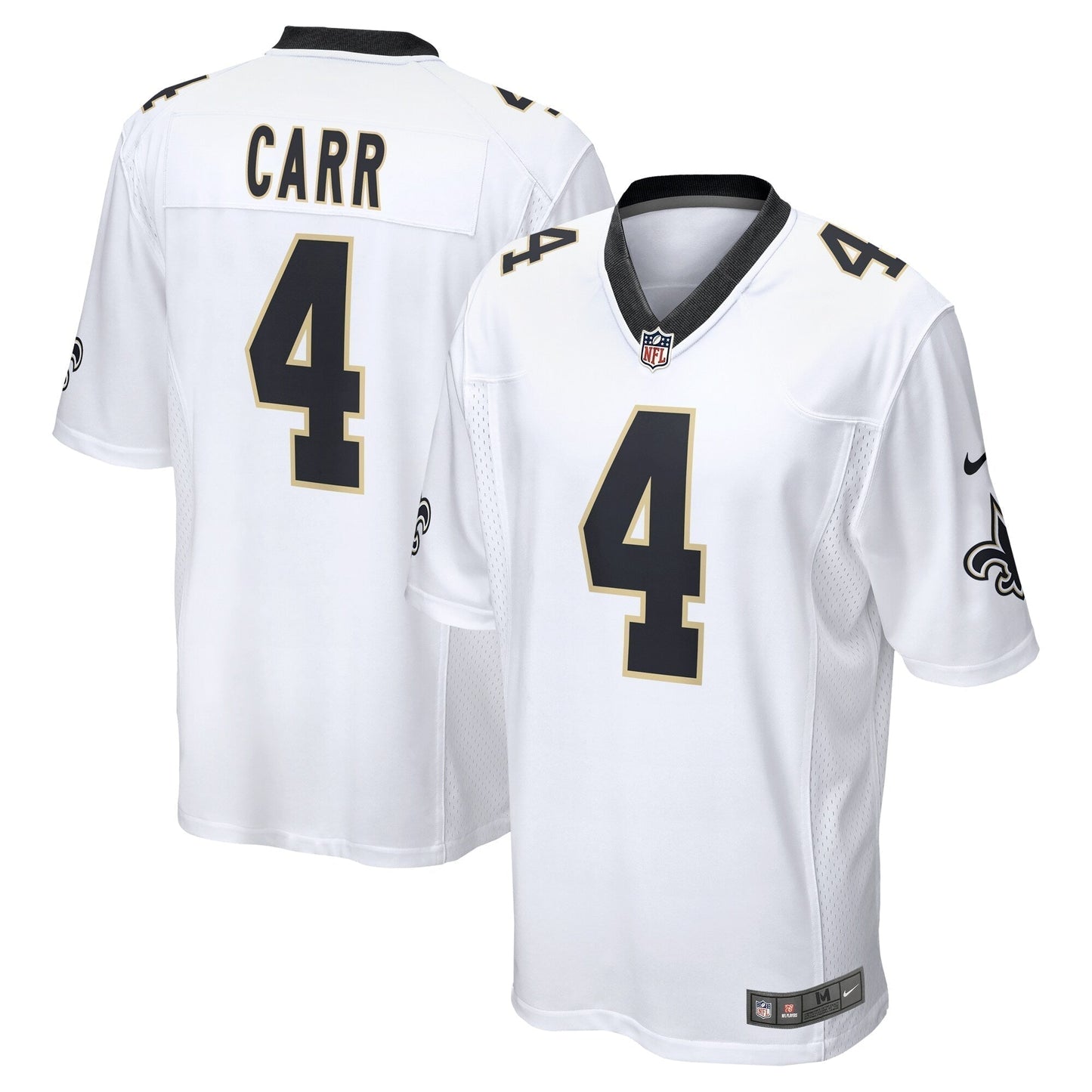 Derek Carr New Orleans Saints  Game   Jersey - White