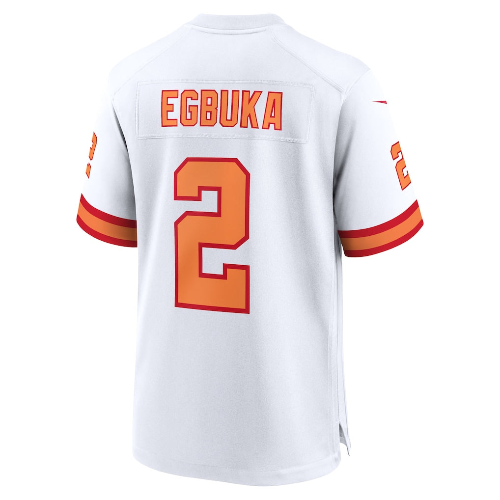 TB.Buccaneers #2 Emeka Egbuka White Alternate 50th Season Game Jersey