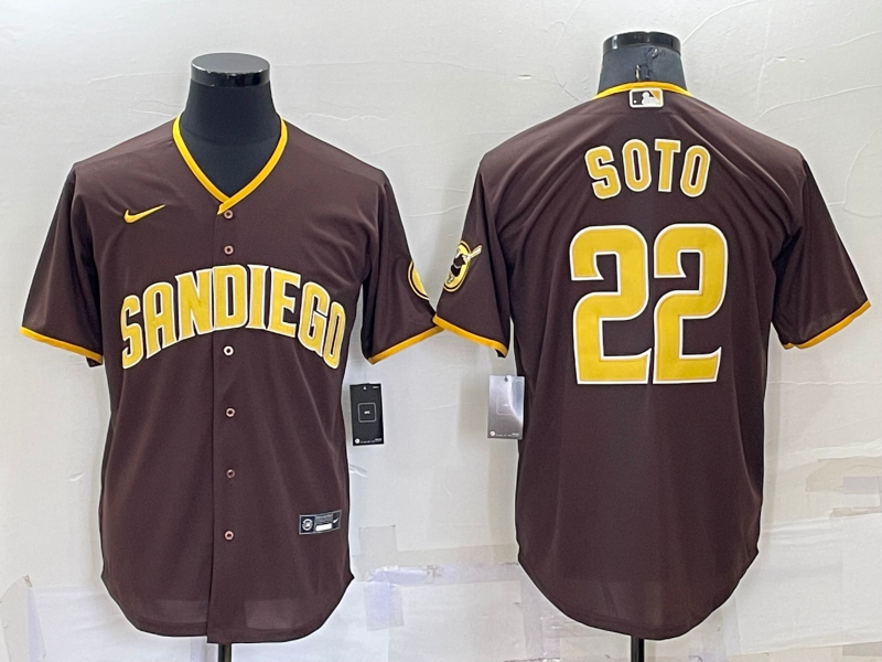 Men's San Diego Padres Juan Soto Brown Replica Player Jersey