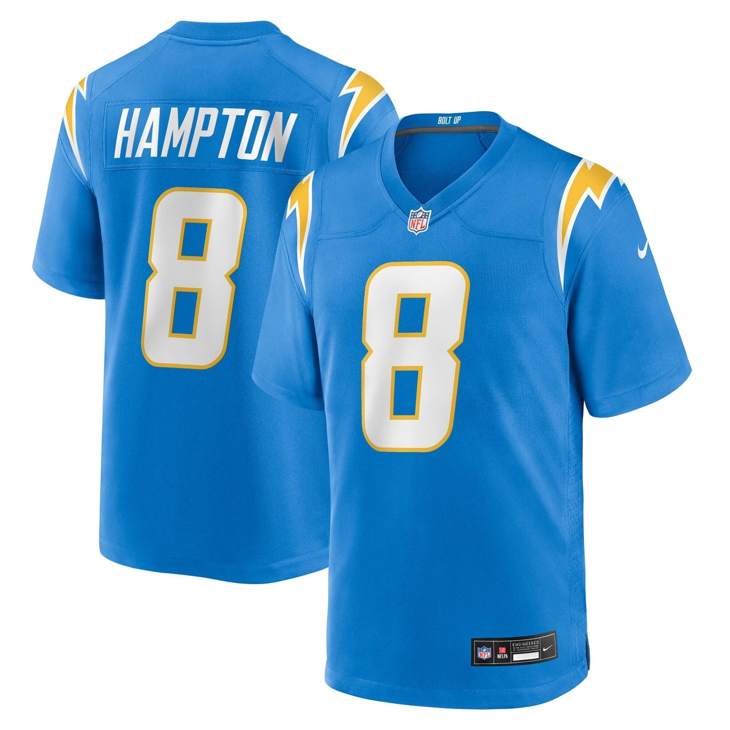 Los Angeles Chargers Omarion Hampton Powder Blue Team Game Jersey
