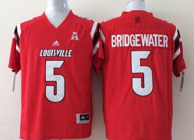 Men's Louisville Cardinals Teddy Bridgewater Red Player Game Jersey