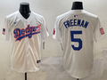 Men's Los Angeles Dodgers Freddie Freeman #5 White Team Game Jersey