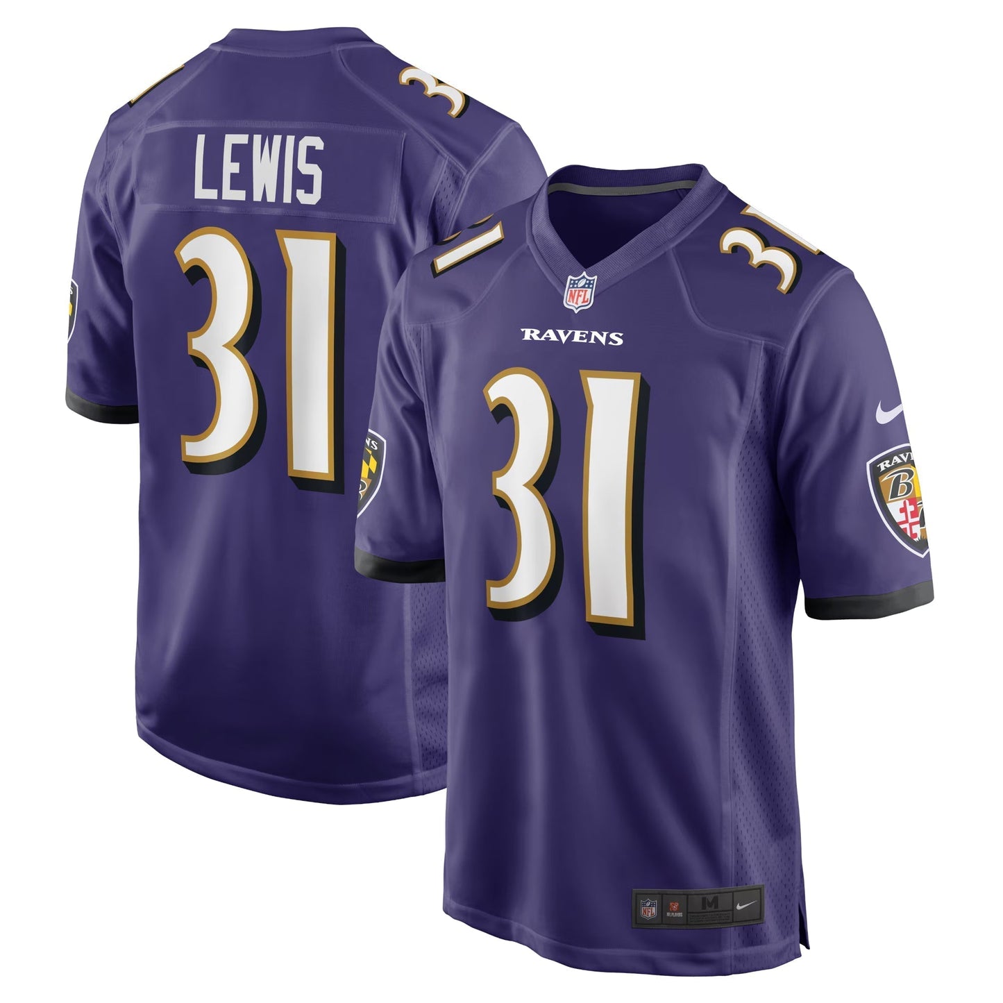 Baltimore Ravens Jamal Lewis Purple Retired Player Game Jersey