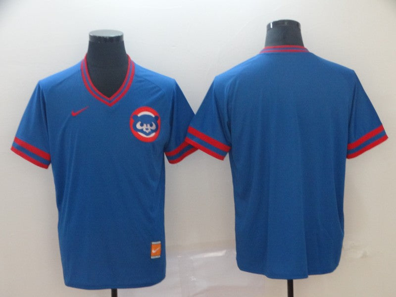 Men's Chicago Cubs1 Blue Blank Replica Team Jersey