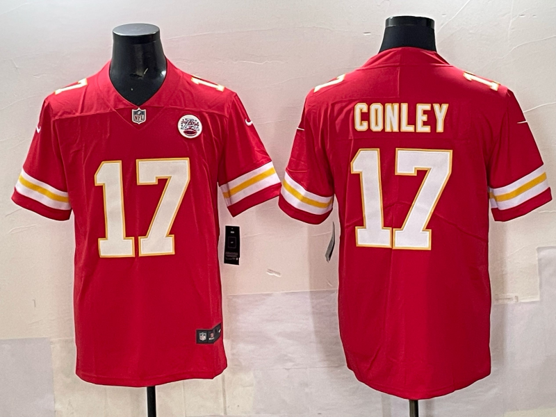 Men's Kansas City Chiefs Chris Conley #17 Red Game Player Jersey