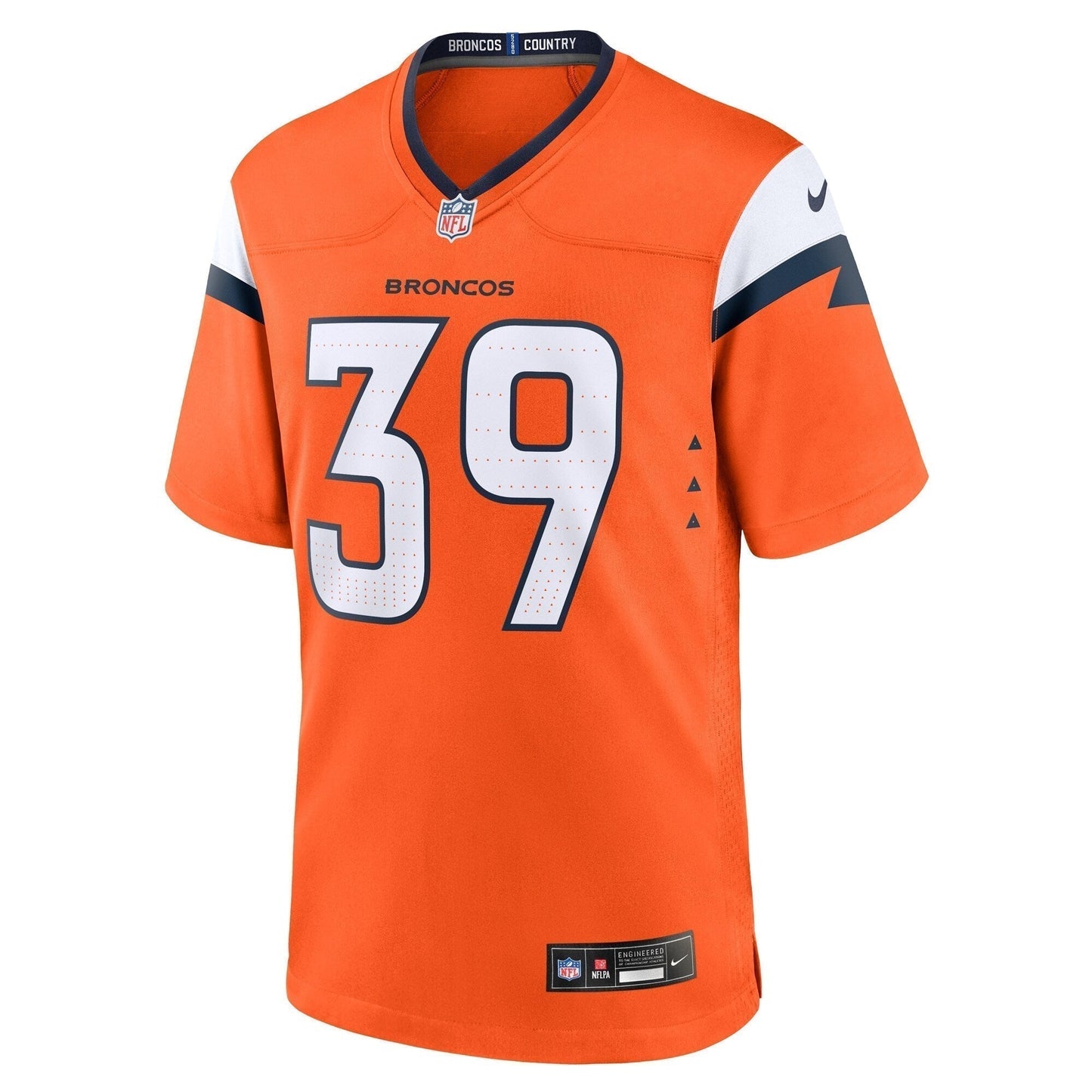 Levi Wallace Denver Broncos  Team Game Jersey -  Orange