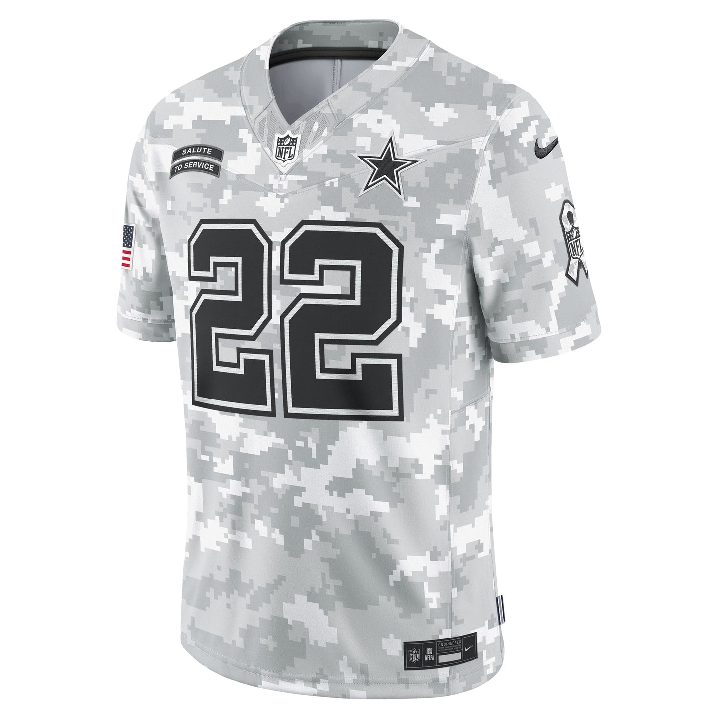 Emmitt Smith Dallas Cowboys  2024 Salute to Service Retired   Limited Jersey - Arctic Camo