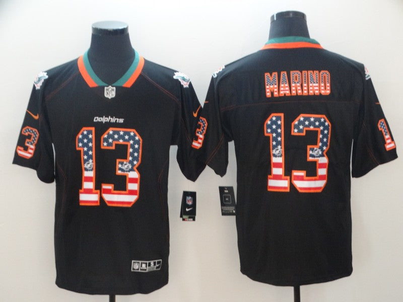 Men's Miami Dolphins Dan Marino #13 Black Game Jersey1