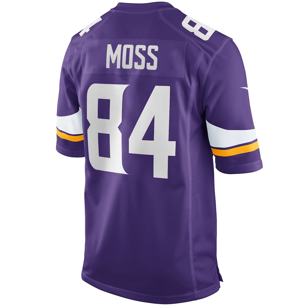 M.Vikings #84 Randy Moss Purple Game Retired Player Jersey