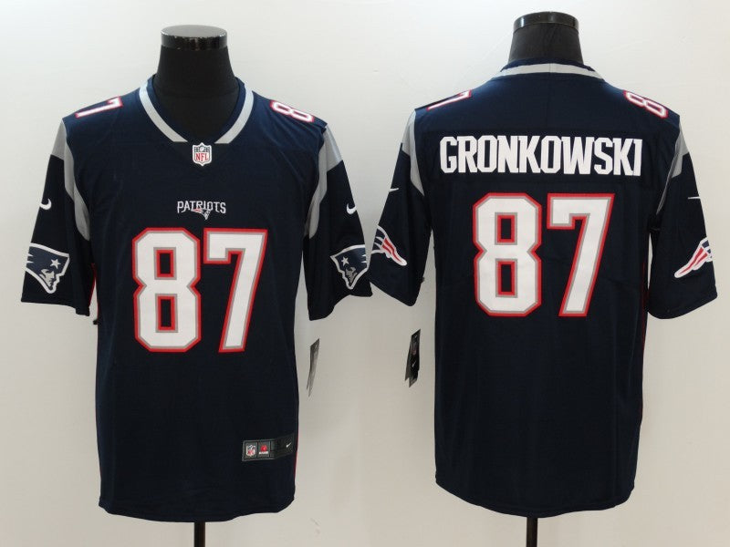 Men's New England Patriots Rob Gronkowski Navy Game Jersey