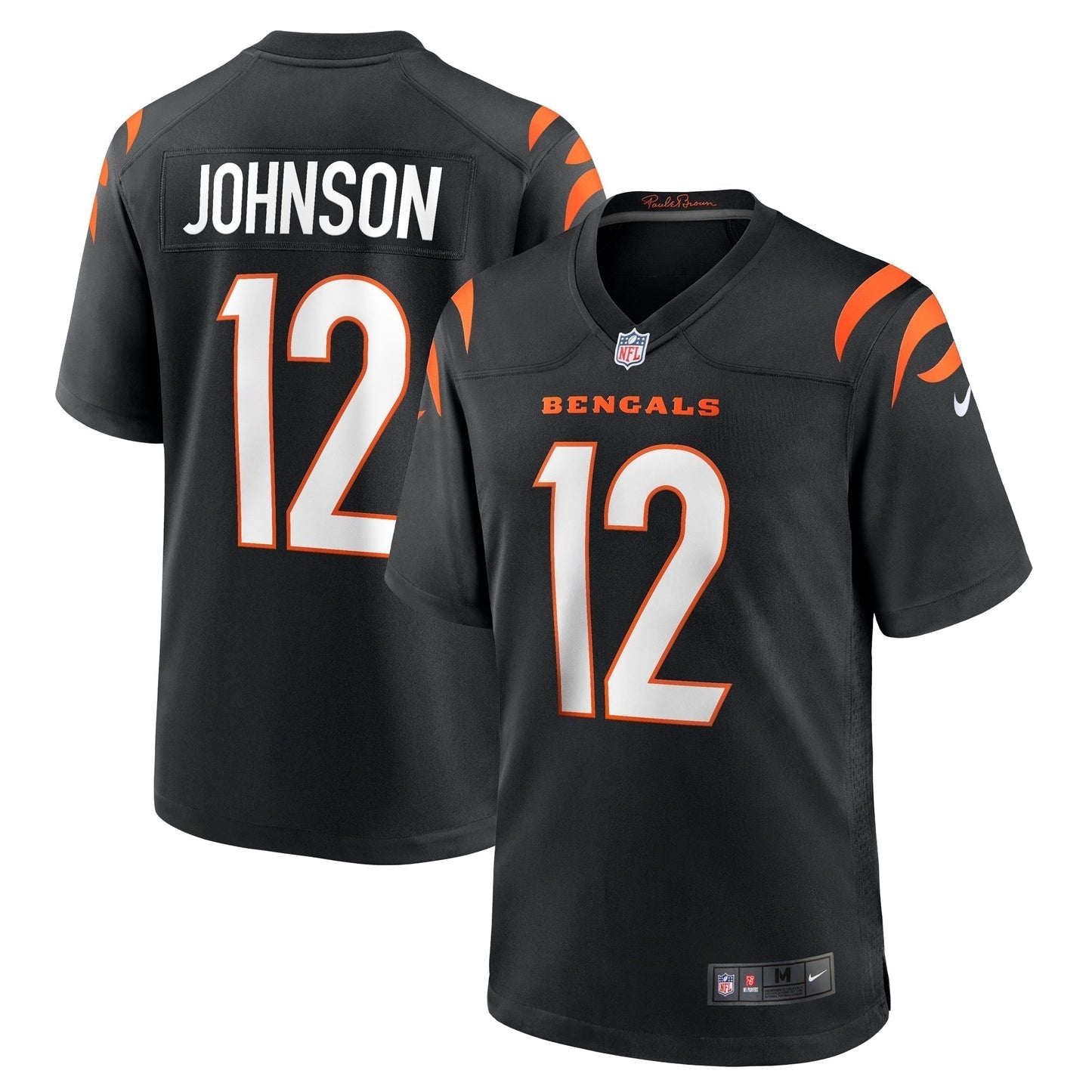 Tyron Johnson Cincinnati Bengals  Home Game   Jersey - Black