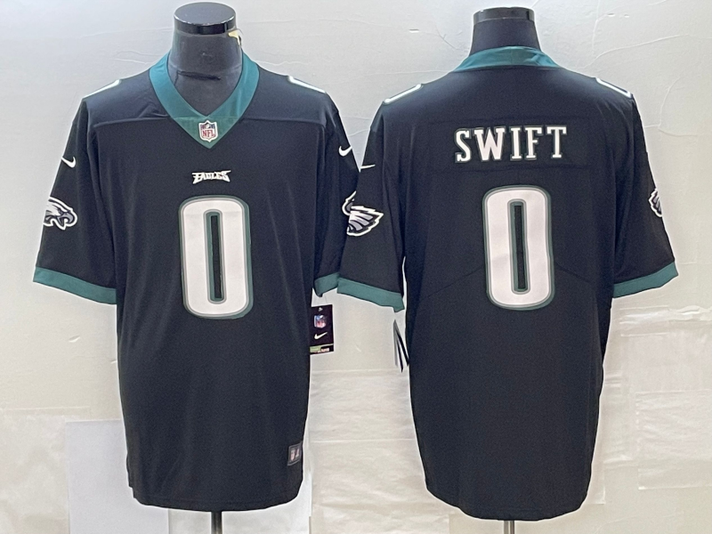 Men's Philadelphia Eagles D'Andre Swift Black Game Player Jersey