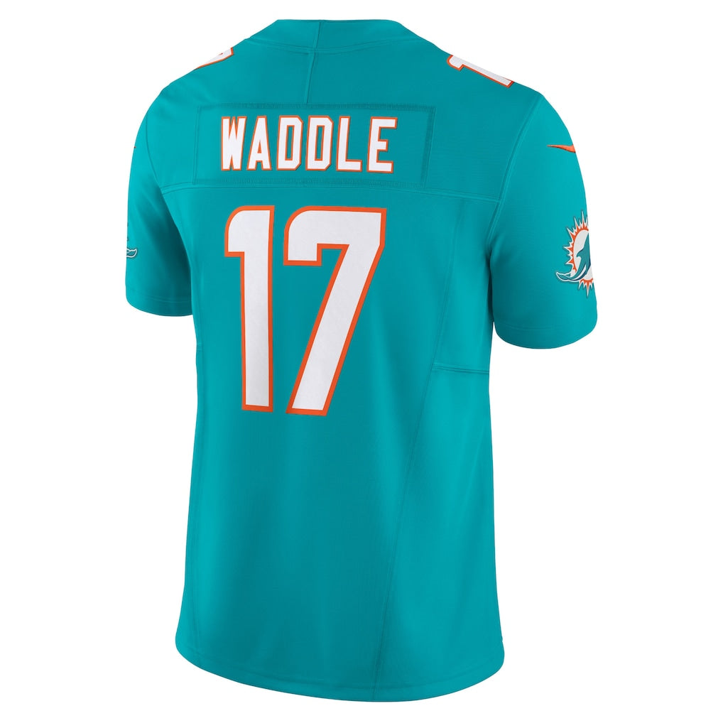 M.Dolphins #17 Jaylen Waddle Aqua Vapor F.U.S.E. Limited Jersey