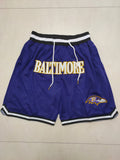 JUST DON Baltimore Ravens Pocket Shorts
