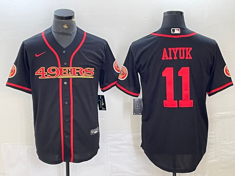 Men's San Francisco 49ers Brandon Aiyuk Black Joint Edition Player Jersey